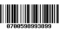 Código de Barras 0700598993899