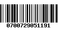 Código de Barras 0700729051191