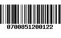 Código de Barras 0700851200122