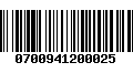 Código de Barras 0700941200025