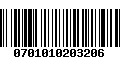 Código de Barras 0701010203206