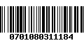 Código de Barras 0701080311184