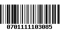 Código de Barras 0701111103085