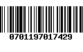 Código de Barras 0701197017429