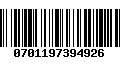 Código de Barras 0701197394926