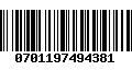 Código de Barras 0701197494381