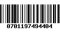 Código de Barras 0701197494404