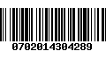 Código de Barras 0702014304289