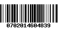 Código de Barras 0702014604839