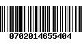 Código de Barras 0702014655404