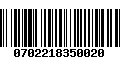 Código de Barras 0702218350020