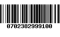 Código de Barras 0702382999100