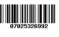 Código de Barras 07025326992