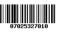 Código de Barras 07025327010