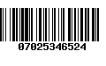 Código de Barras 07025346524