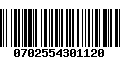 Código de Barras 0702554301120