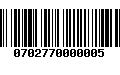 Código de Barras 0702770000005