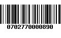 Código de Barras 0702770000890