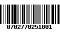 Código de Barras 0702770251001