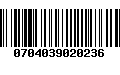 Código de Barras 0704039020236