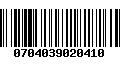 Código de Barras 0704039020410