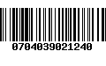 Código de Barras 0704039021240