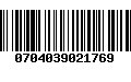 Código de Barras 0704039021769