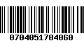 Código de Barras 0704051704060