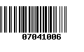 Código de Barras 07041006