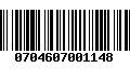 Código de Barras 0704607001148