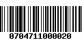 Código de Barras 0704711000020