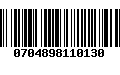 Código de Barras 0704898110130