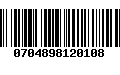 Código de Barras 0704898120108