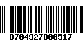 Código de Barras 0704927000517