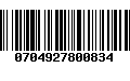 Código de Barras 0704927800834