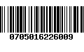 Código de Barras 0705016226009