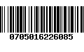 Código de Barras 0705016226085