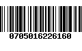 Código de Barras 0705016226160