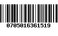 Código de Barras 0705016361519