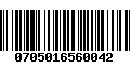 Código de Barras 0705016560042