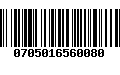 Código de Barras 0705016560080