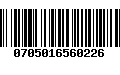 Código de Barras 0705016560226