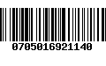 Código de Barras 0705016921140