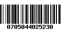 Código de Barras 0705044025230