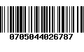 Código de Barras 0705044026787