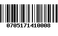 Código de Barras 0705171410008