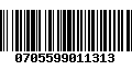 Código de Barras 0705599011313