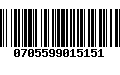 Código de Barras 0705599015151