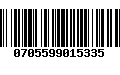 Código de Barras 0705599015335