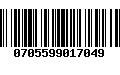 Código de Barras 0705599017049